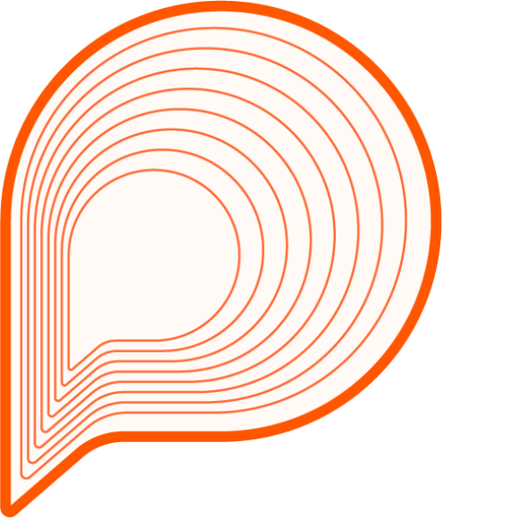 Orange speech bubble