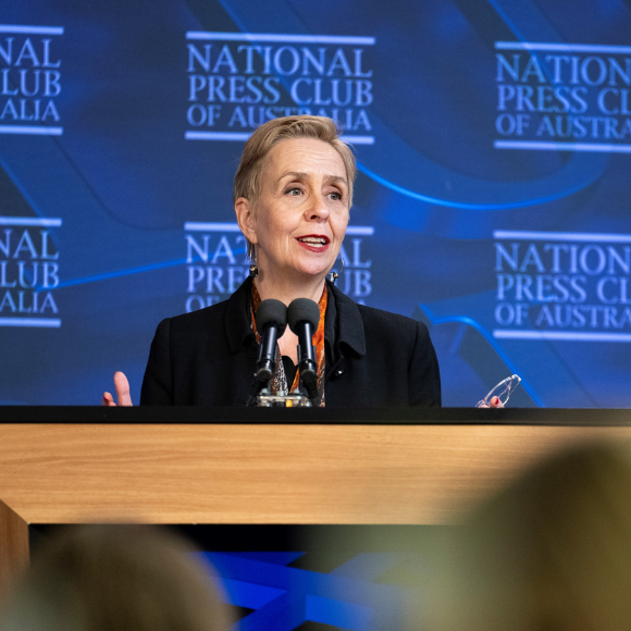 Commissioner Cronin addressing National Press Club