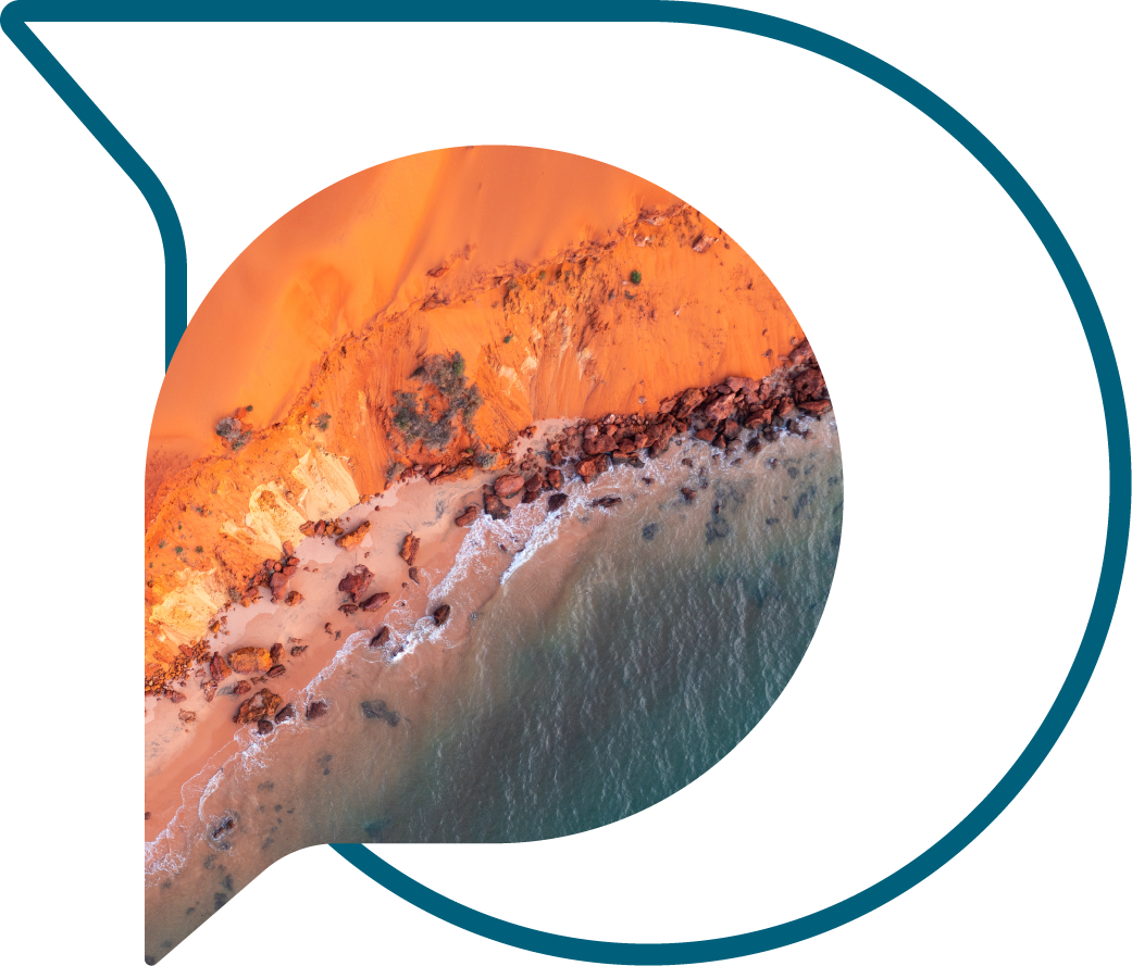 Image of red sanded beach